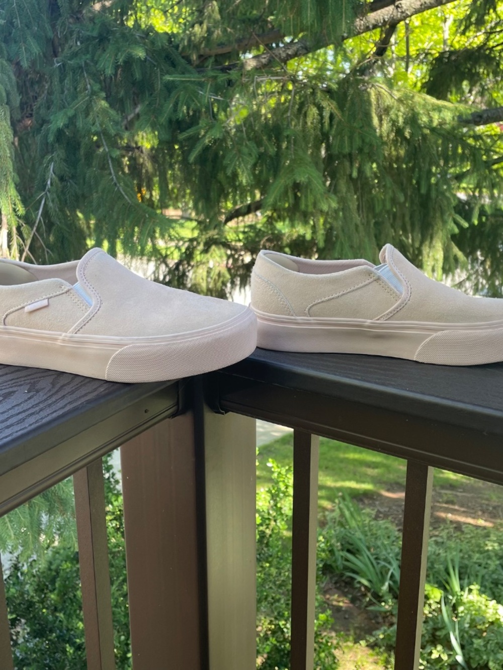 Vans Asher Platform Slip-on Sneakers in Soft Pink Suede with Pink Sole Womens 8 - Picture 7 of 7
